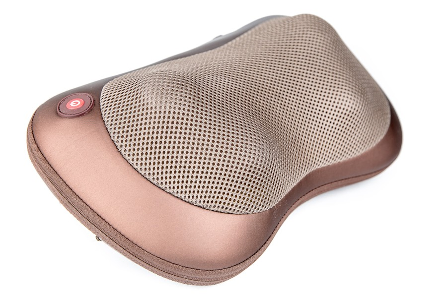 rose gold colored neck massager